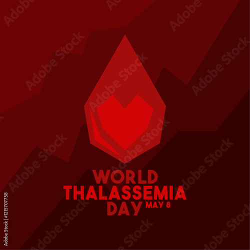 World Thalassemia Day. May 8. Flat design vector. Poster, banner, card, background, template.
