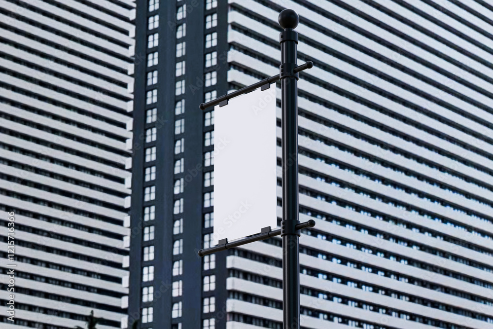 Fototapeta premium Blank Street Pole Banner