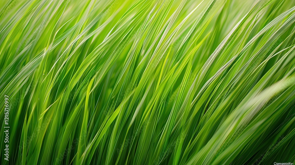 Lush green grass blades swaying gently in the breeze, showcasing vibrant color and texture. Lush green grass blades swaying gently in the breeze, showcasing vibrant color and texture.