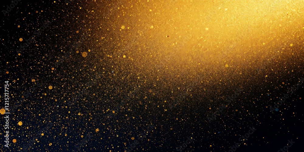 Fototapeta premium Golden glitter bokeh background. Festive design