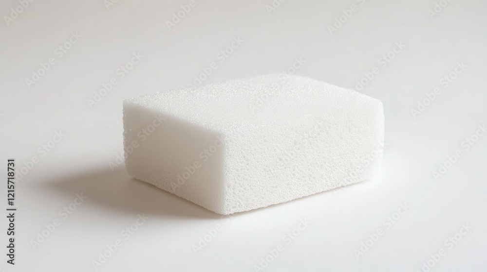 White Cleaning Sponge on Neutral Background for Professional Vehicle Maintenance and Detailing Use White Cleaning Sponge on Neutral Background for Professional Vehicle Maintenance and Detailing Use