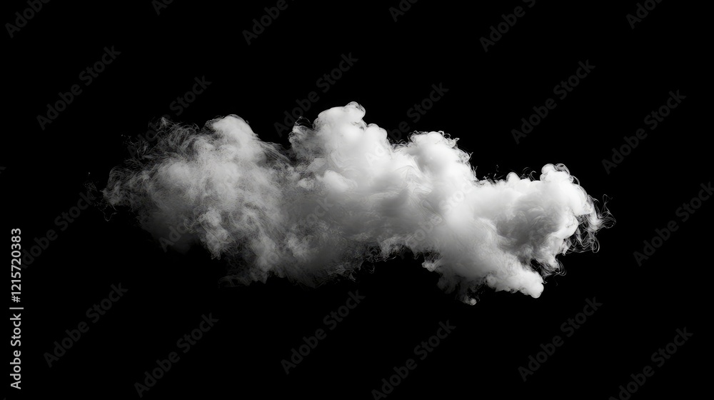Wispy White Smoke Cloud Forming on a Dark Black Background for Creative Design and Artistic Concepts Wispy White Smoke Cloud Forming on a Dark Black Background for Creative Design and Artistic Concepts