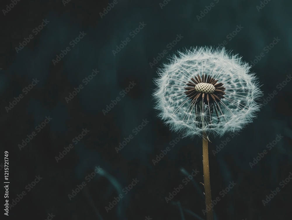 Fototapeta premium Serene Dandelion Seed Head Nature Photography