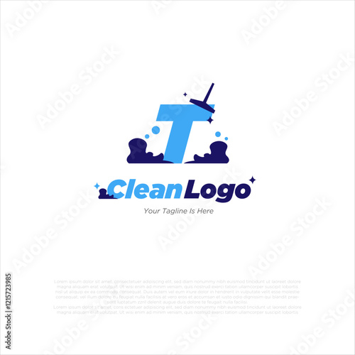 Vector a bubble foam icon and Letter T logo inspiration
