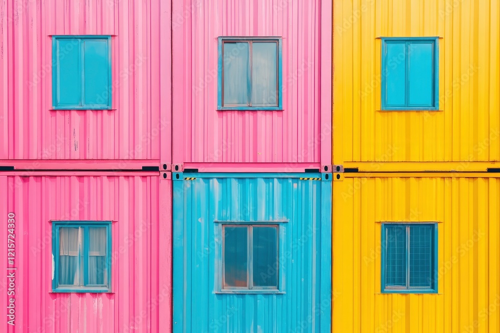 Colorful Shipping Container Wall Art Design Colorful Shipping Container Wall Art Design