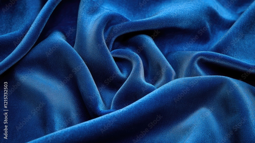 Obraz premium Blue Velvet Fabric Close-Up for Elegant Furniture Upholstery and Stylish Interior Decoration Rich Texture High Quality Material