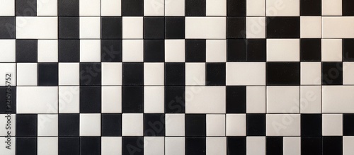 Challenge Strategy Sign with blank space for text on black and white crossword puzzle board background