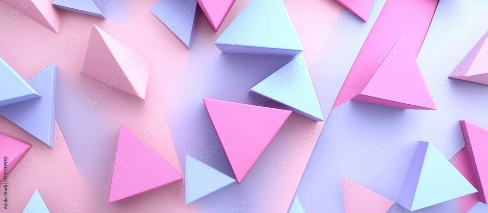 Multicolored geometric triangle background in pink violet and blue colors with space for text or graphics design template Multicolored geometric triangle background in pink violet and blue colors with space for text or graphics design template