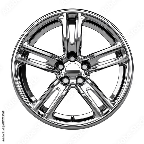 Luxury Chrome Alloy Wheel with Sleek Spoke Design