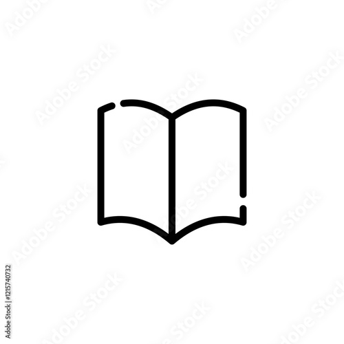 Book widget symbol icon, sign and symbol icon. Minimalist vector line art, mobile apps icon