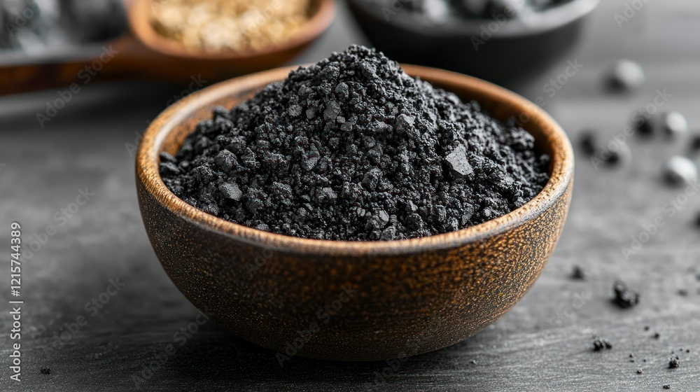 Activated Charcoal Powder Bowl, Kitchen Counter, Wellness Activated Charcoal Powder Bowl, Kitchen Counter, Wellness