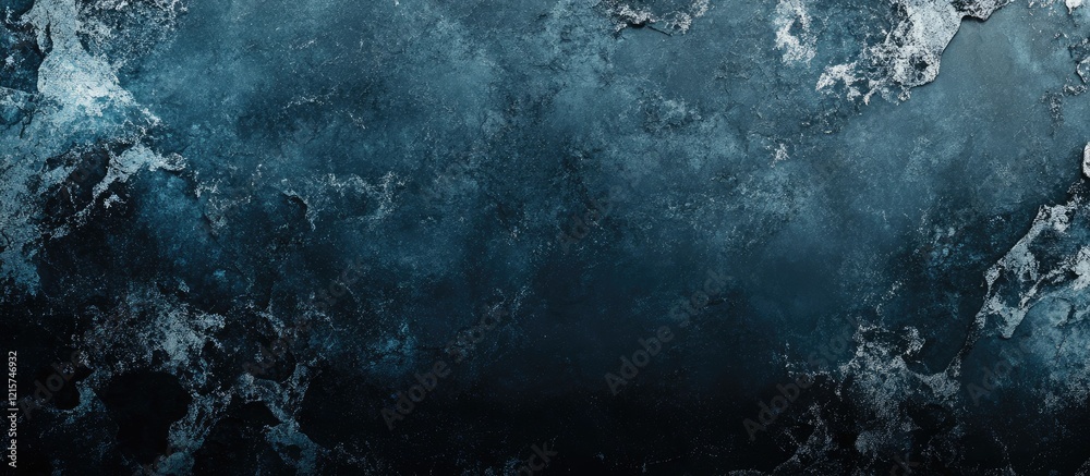 Obraz premium Abstract marble texture in shades of blue and dark gray with ample space for text or graphic overlays in modern design projects