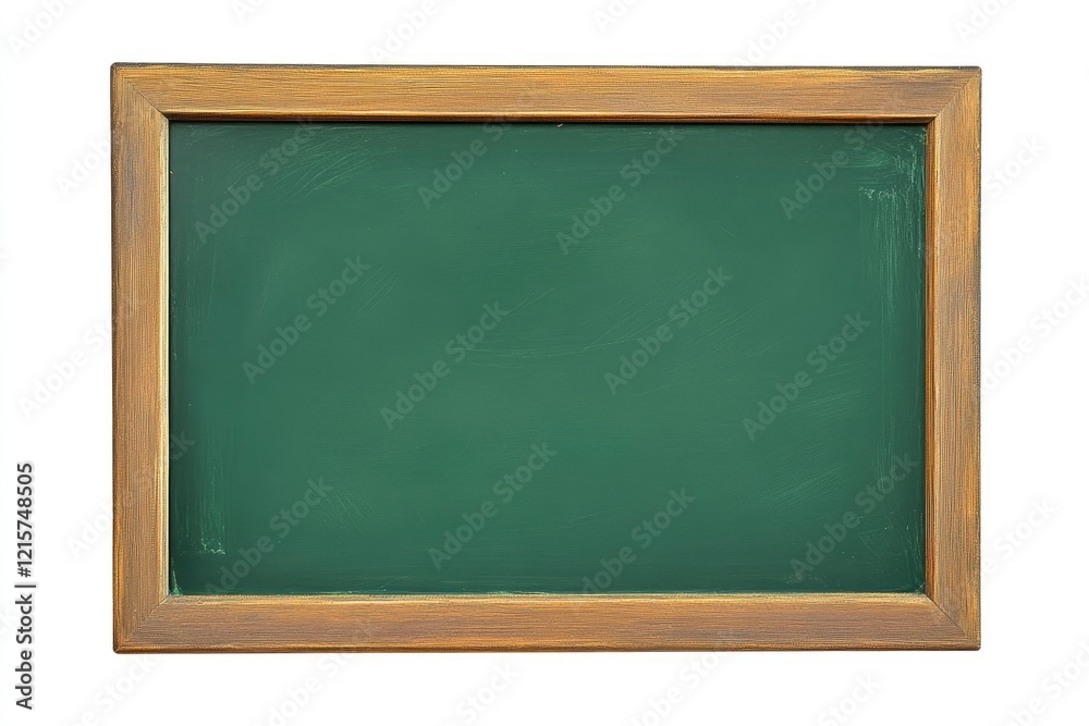Blank Green Chalkboard with Wooden Frame for Message Blank Green Chalkboard with Wooden Frame for Message