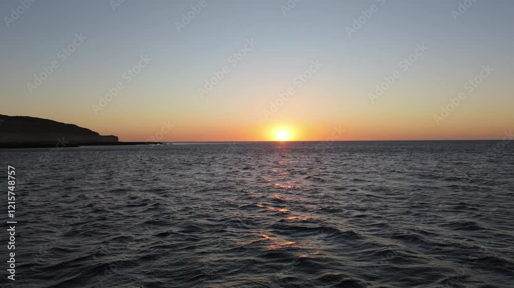 Sunset at Atlantic Ocean in Argentina, South America. Sunset at Atlantic Ocean in Argentina, South America.