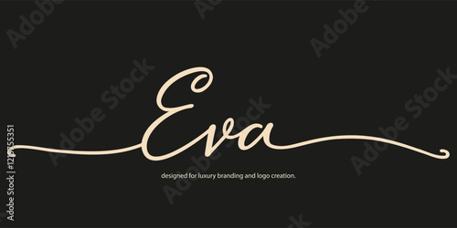 Elegant serif font "Eva" crafted for luxury branding and logo creation. This minimal and classic typeface combines vintage-inspired typography with timeless sophistication, making it ideal for fashion