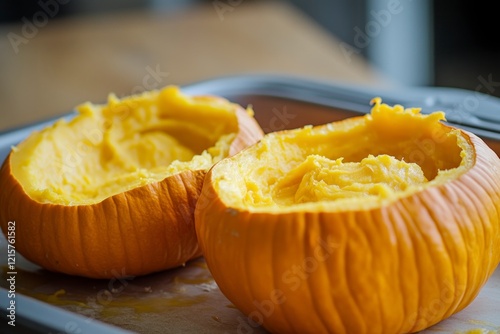 Pumpkin Filling Recipe Baked Autumn Dessert photo