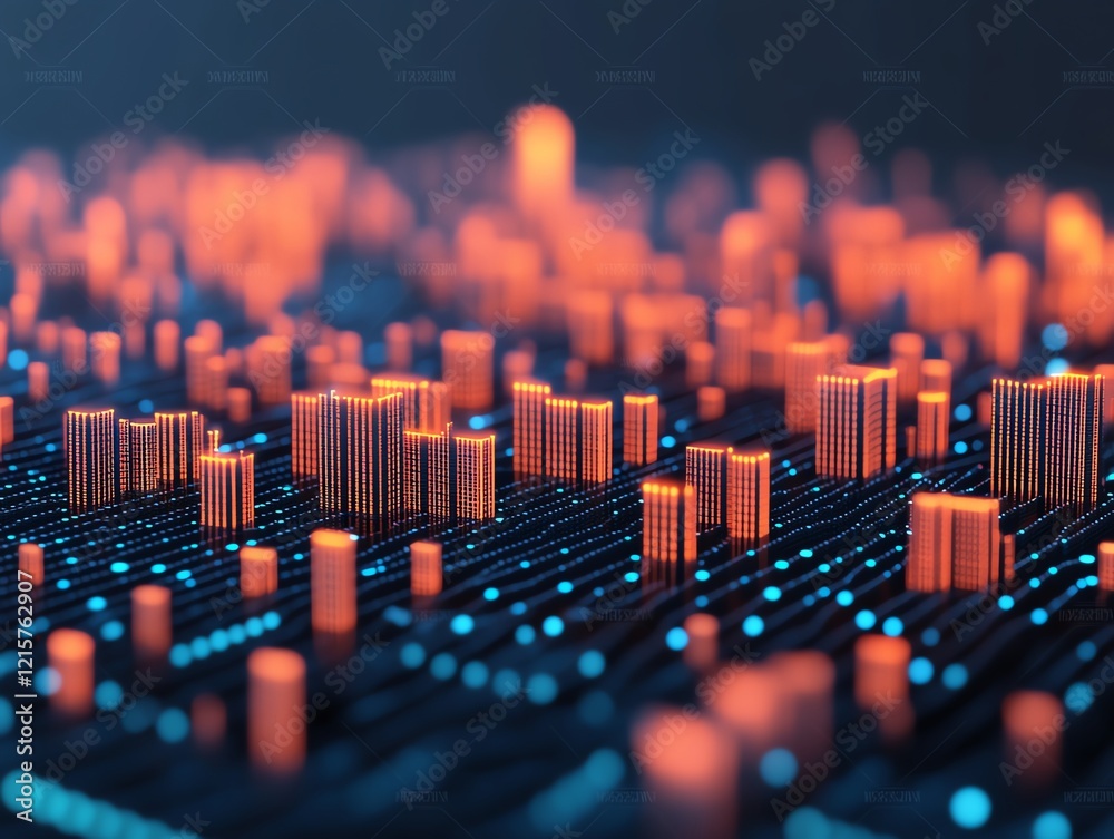 Obraz premium Abstract digital data visualization