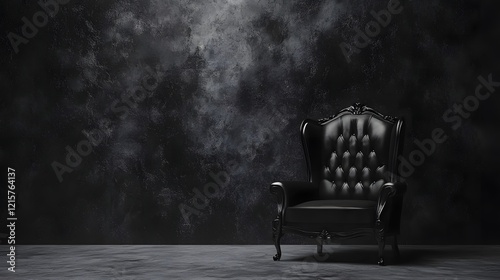 Classic Armchair in a Sophisticated Dark Room / 洗練されたダークな部屋のクラシックなアームチェア