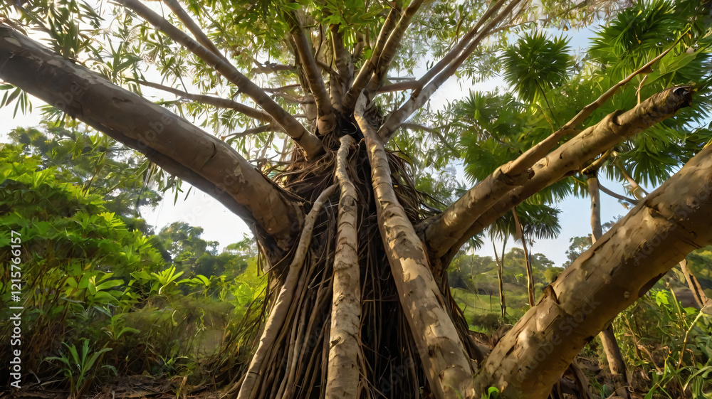 Obraz premium The trees in the forest are very old