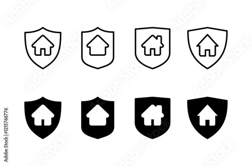 Home insurance icon vector isolated on white background. home protection icon