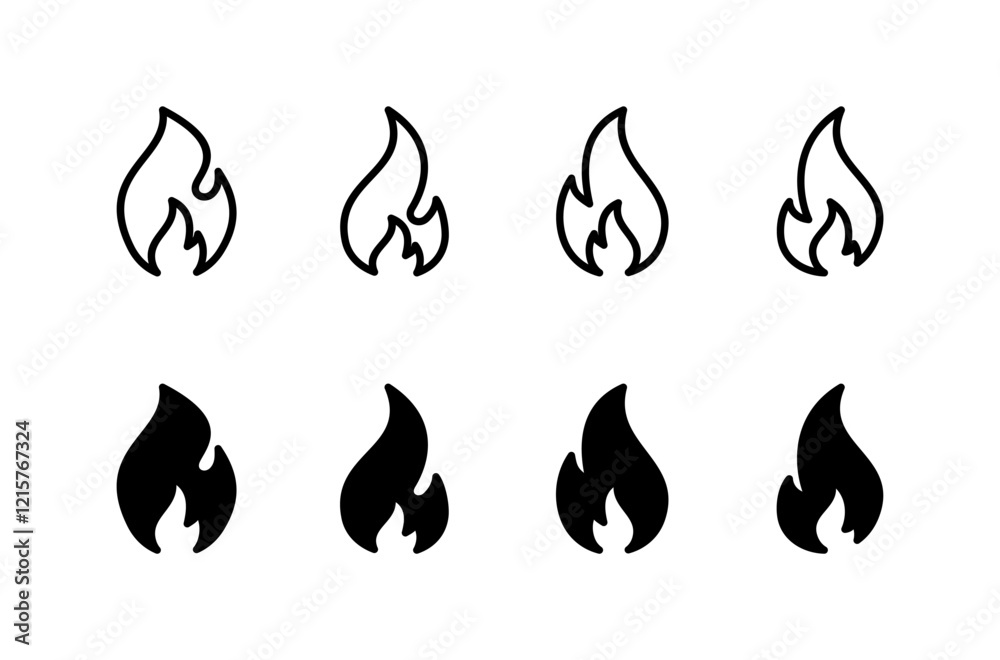 Fire icon vector isolated on white background. Fire flame icon template. Fire flames symbol vector Fire icon vector isolated on white background. Fire flame icon template. Fire flames symbol vector