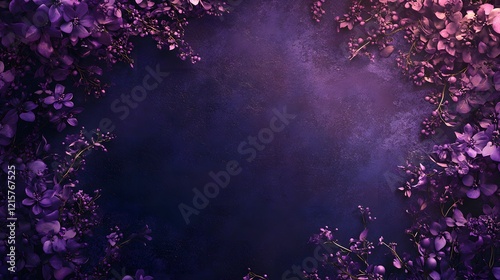 Elegant Purple Flower Wall Decoration / エレガントな紫の花の壁面装飾