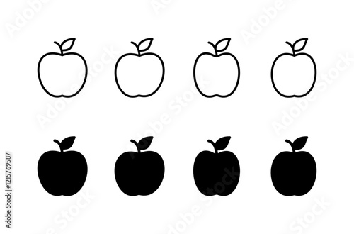 Apple icon vector isolated on white background. Apple vector icon.