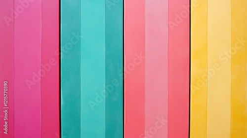 Free Download Vibrant vertical stripes of pink teal and yellow paint colorful background - GFXLoad