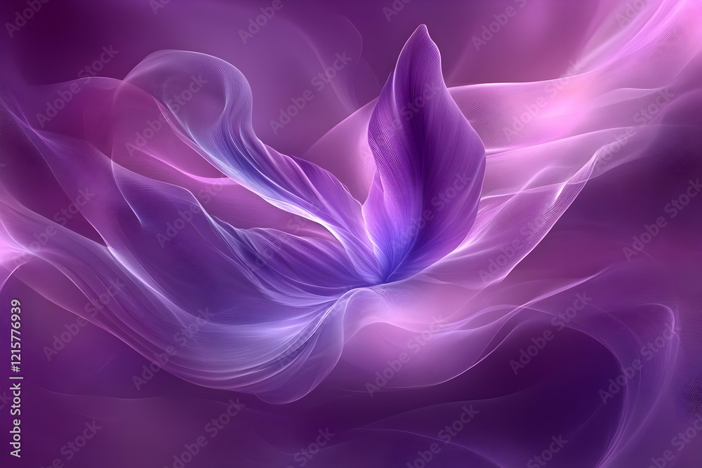 Fototapeta premium Purple Abstract Flower Illustration