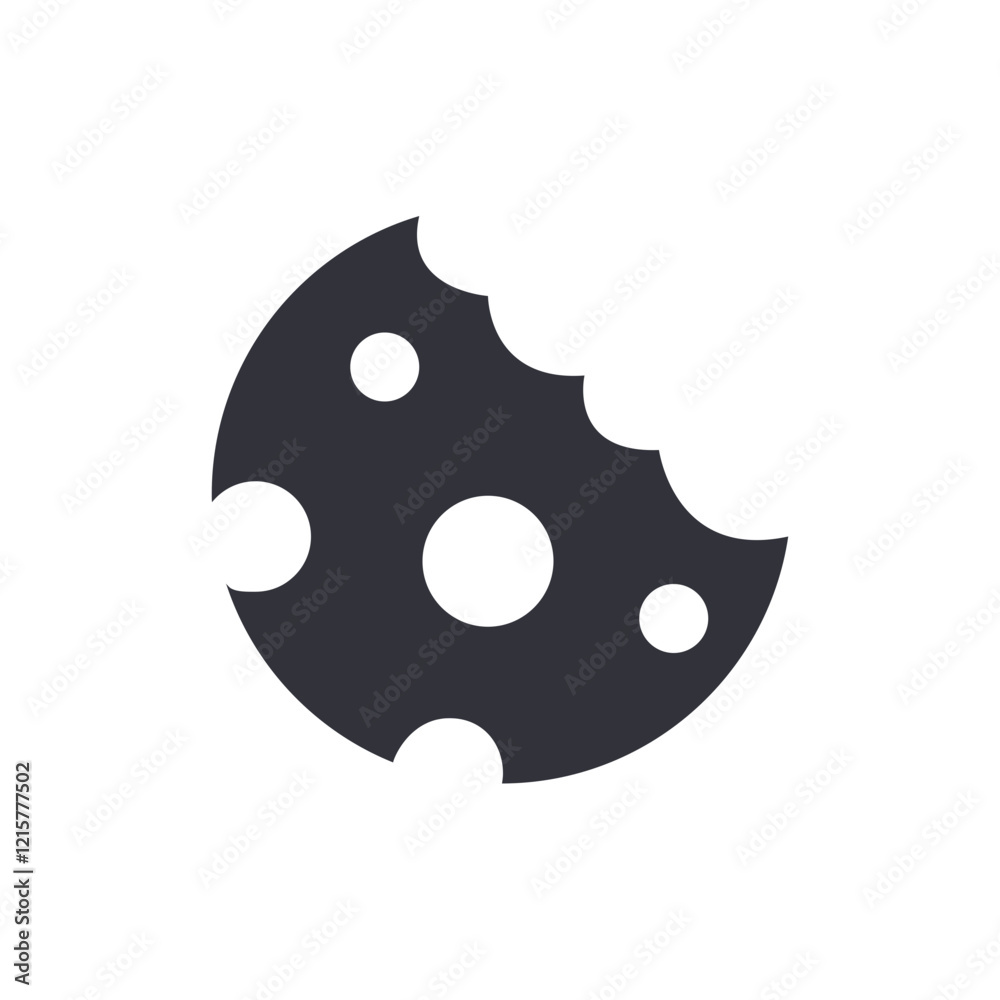 Cookies solid icons, vector illustration ,simple transparent graphic element .Isolated on white background