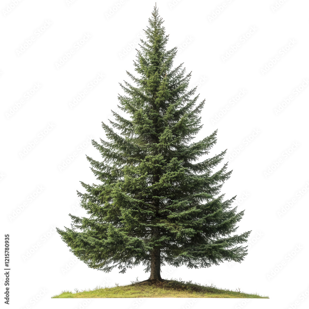 tall. lush evergreen tree with dense green foliage and a conical shape. standing on a grassy base it showcases the natural beauty of coniferous trees. often associated with forests and holiday decorat tall. lush evergreen tree with dense green foliage and a conical shape. standing on a grassy base it showcases the natural beauty of coniferous trees. often associated with forests and holiday decorat