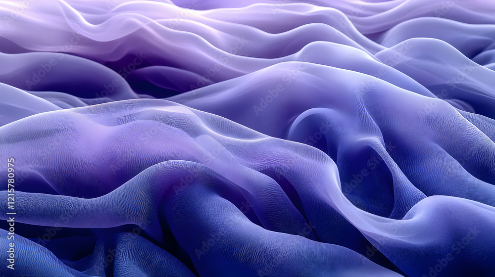 Obraz premium Purple Fabric Waves Abstract Background Illustration