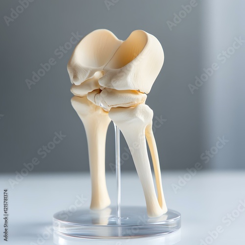 Close-up of Knee Joint Anatomical Model photo