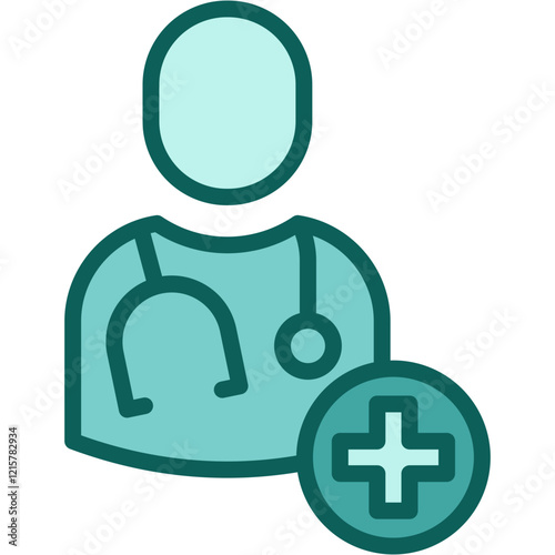 Doctor playful lined icon