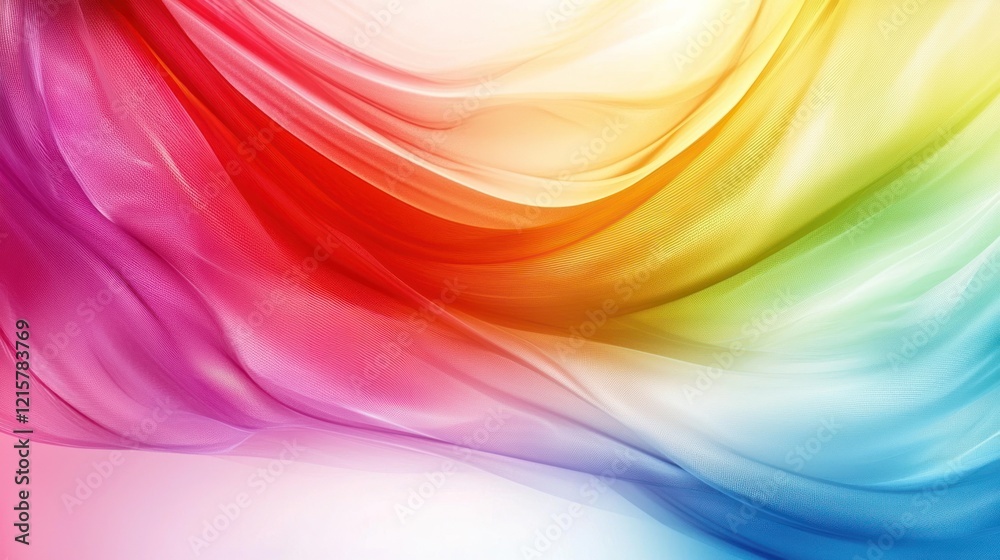 Obraz premium Vibrant Rainbow Abstract Swirls: A Symphony of Color