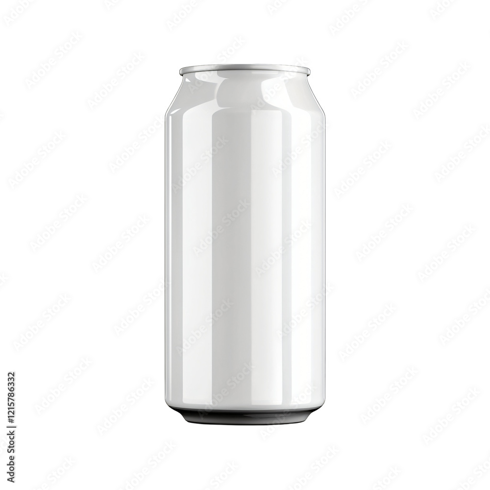 A plain, white soda can with no visible branding or design. A plain, white soda can with no visible branding or design.