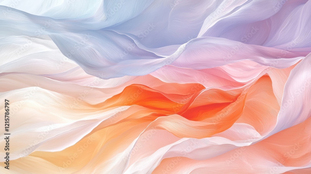 Obraz premium Flowing dreamlike patterns and textures abstract art artistic design soft colors serene environment modern aesthetic