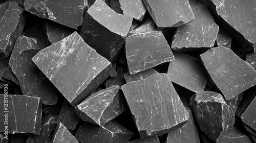 Quarry's dark slate chunks, texture, background