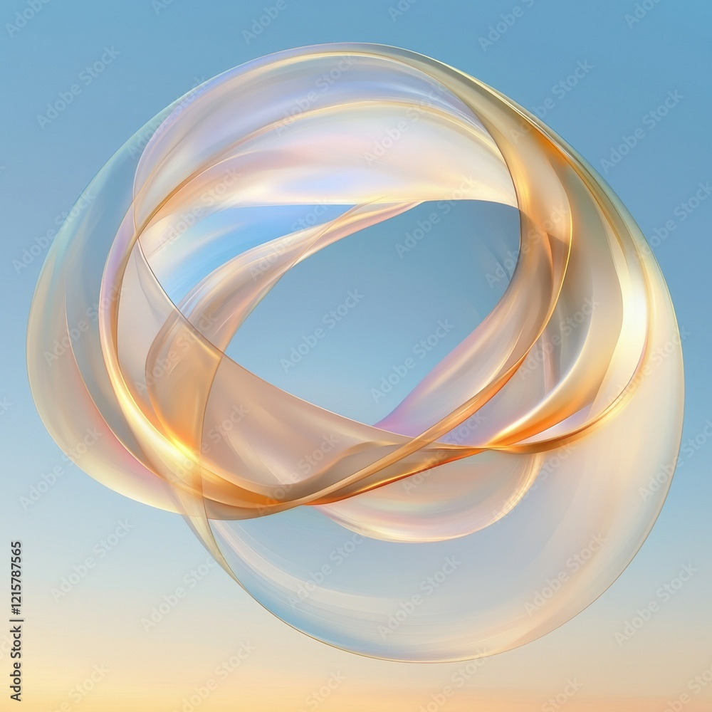 Fototapeta premium Artistic dreamlike abstraction in ethereal sky textured background mystical art serene viewpoint