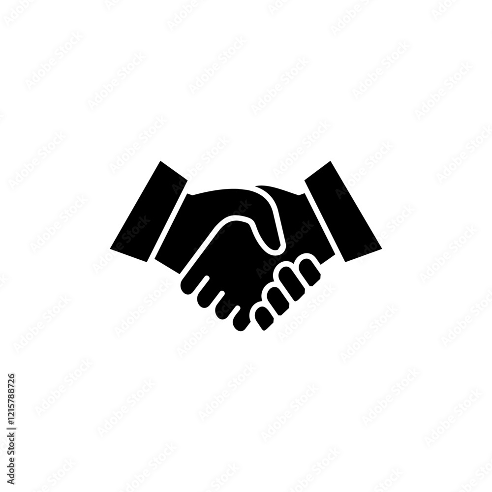 Handshake icon logo design. business handshake sign and symbol. contact agreement Handshake icon logo design. business handshake sign and symbol. contact agreement