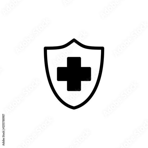 Health insurance icon logo design. Insurance health document sign and symbol