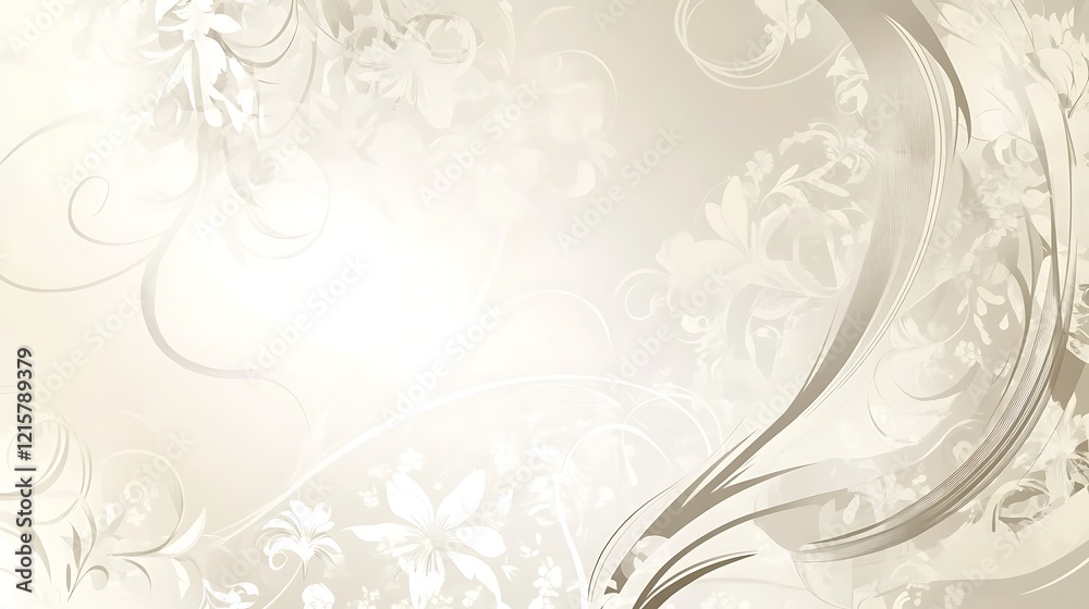 Elegant Floral Design Background With Swirls Elegant Floral Design Background With Swirls
