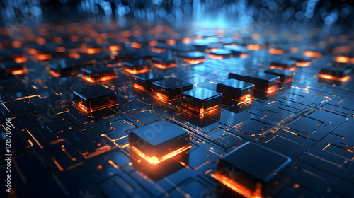 Futuristic Circuit Board Te...