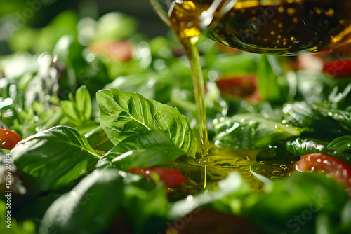 Fresh Salad with Olive Oil ...