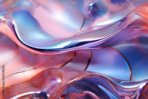 Iridescent Fluid Abstract D...