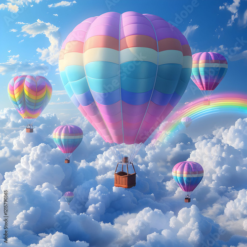 Pastel Hot Air Balloons Soa...