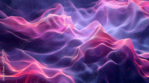 Vibrant Abstract Digital Wa...