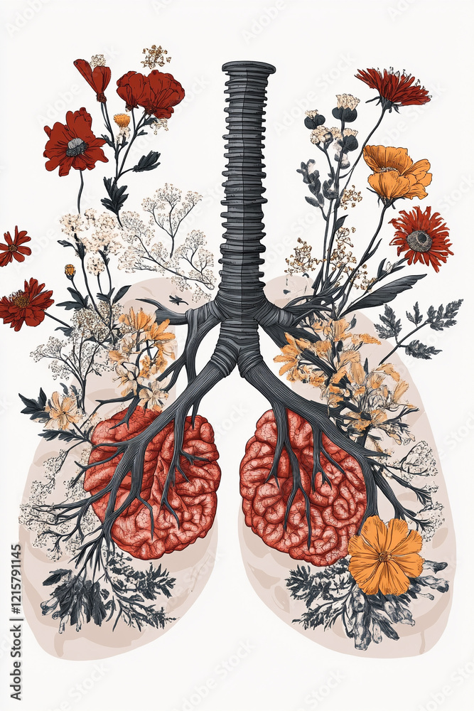 Naklejka premium World Lung Cancer Day,lung cancer awareness campaign