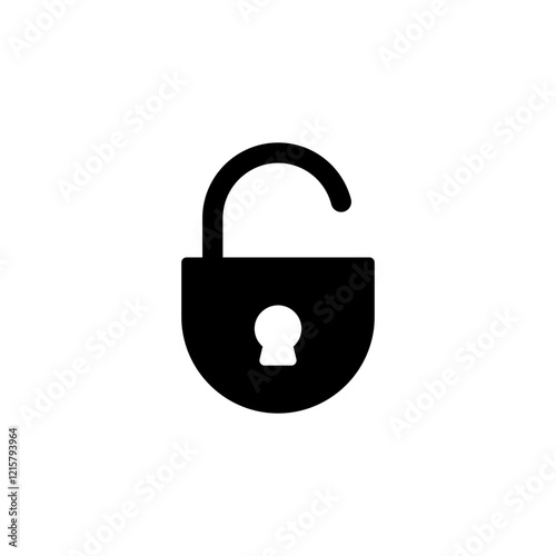 Unlock icon logo design. Unlock sign and symbol. unlocked padlock icon