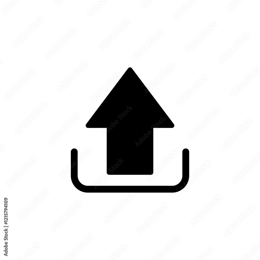 Upload icon logo design. load data sign and symbol Upload icon logo design. load data sign and symbol